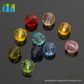 clearly acrylic round faceted balls 96 cut faceted round beads